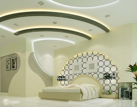 bedroom false ceiling 01 ایده هایی زیبا برای کناف اتاق خواب